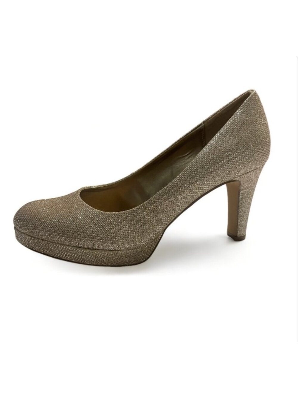 Aukis Women's Sparkly Gold High Heels - Size 9.5 - Picture 3 of 14